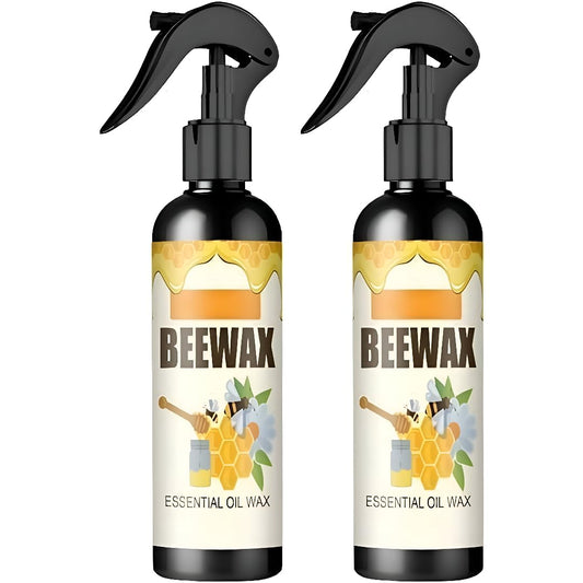 BeeWax Spray Brown Wooden Furniture Cleaner Floor Polishing Shiner-Special offer Buy 1 Get 1 Free. (Pack of 2)