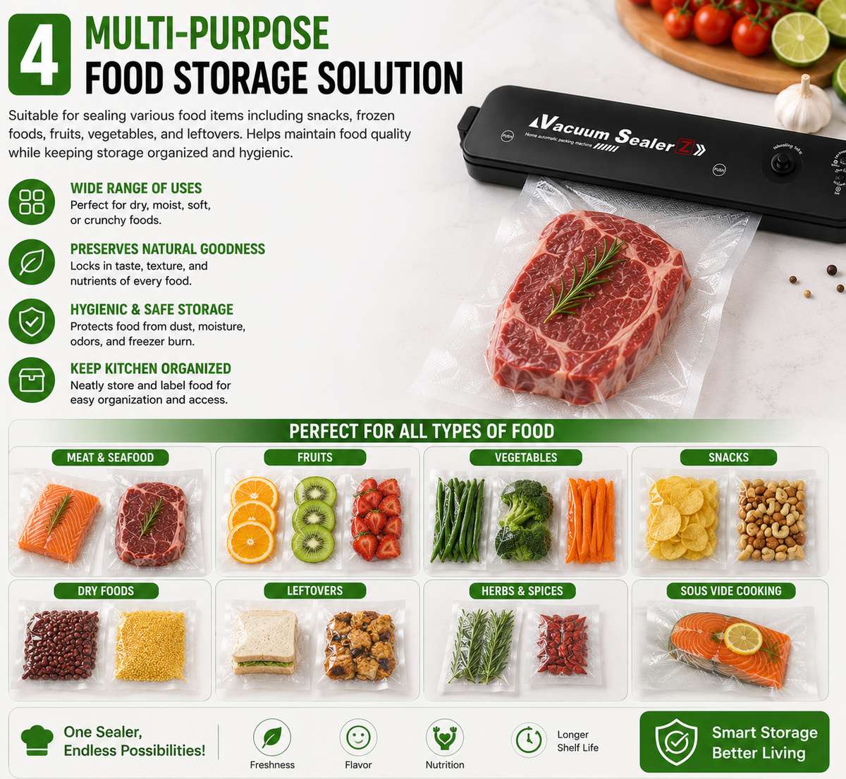 4. Multi-Purpose Food Storage Solution