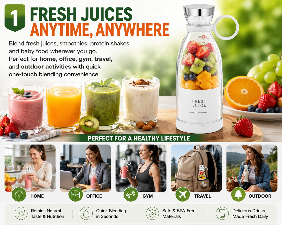 1. Fresh Juices Anytime, Anywhere