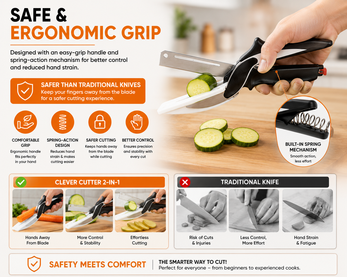 3. Safe & Ergonomic Grip