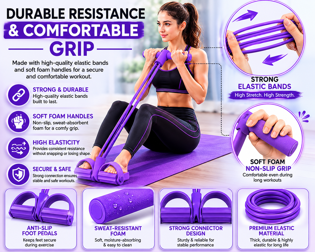 2. Durable Resistance & Comfortable Grip