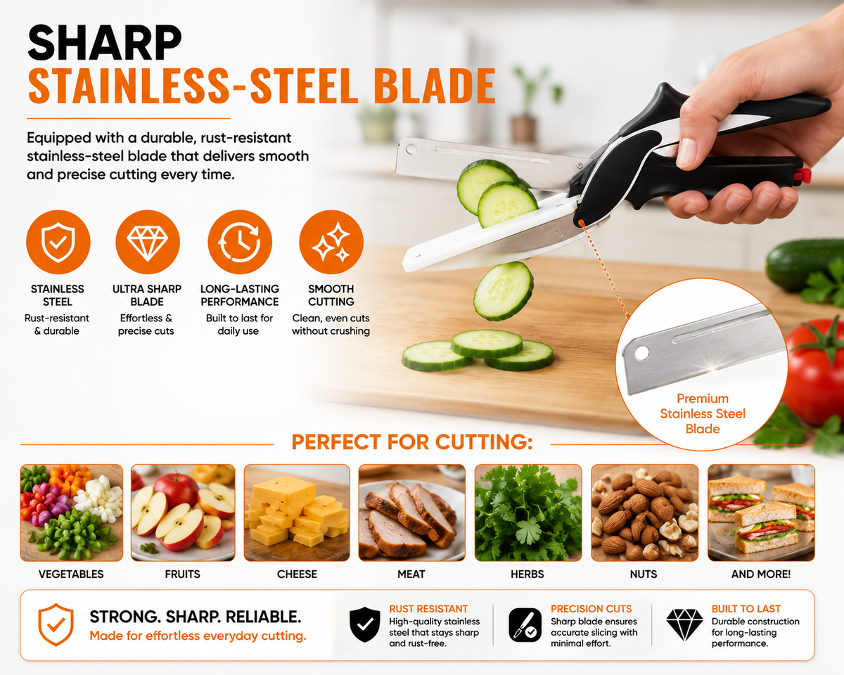 2. Sharp Stainless-Steel Blade