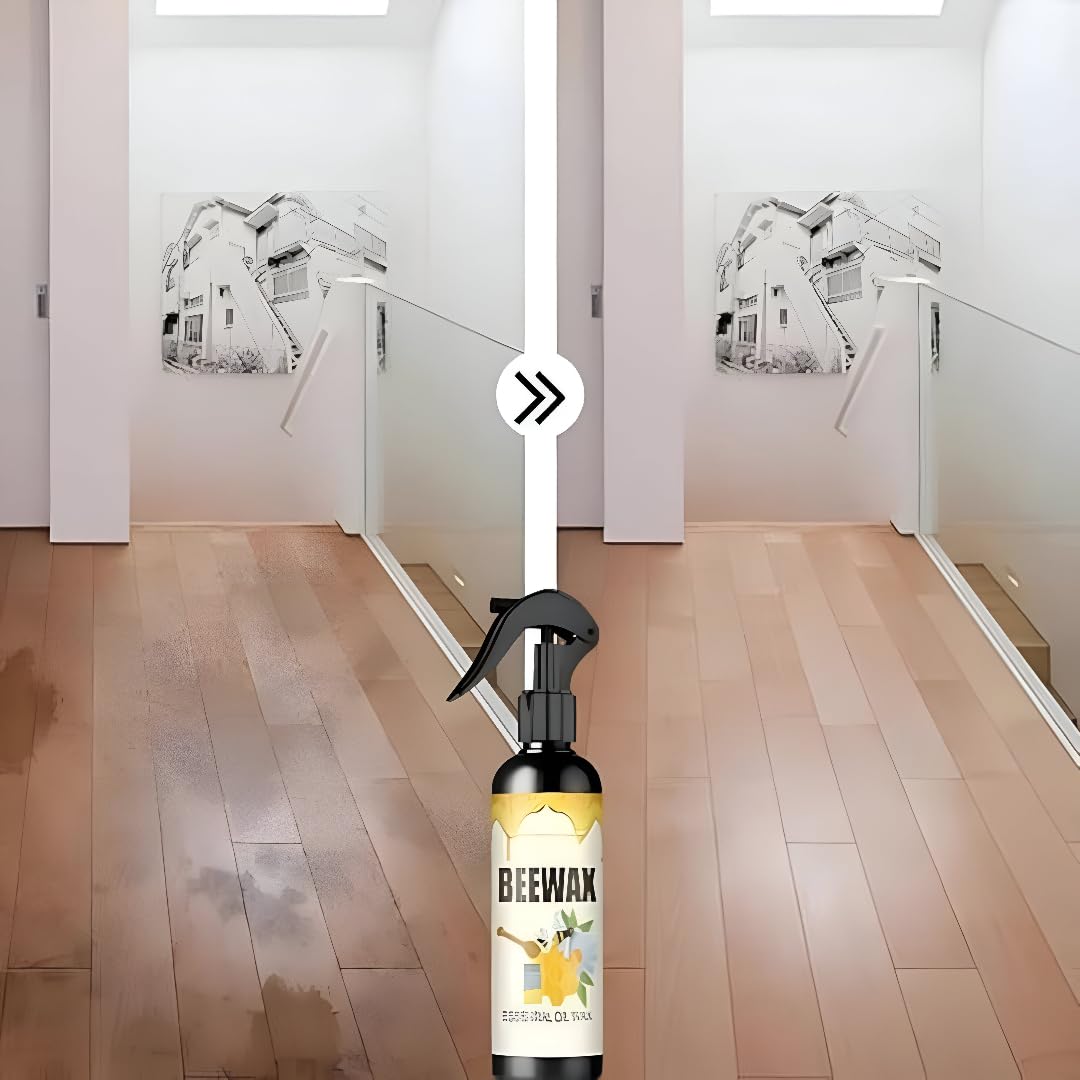 BeeWax Spray Brown Wooden Furniture Cleaner Floor Polishing Shiner-Special offer Buy 1 Get 1 Free. (Pack of 2)