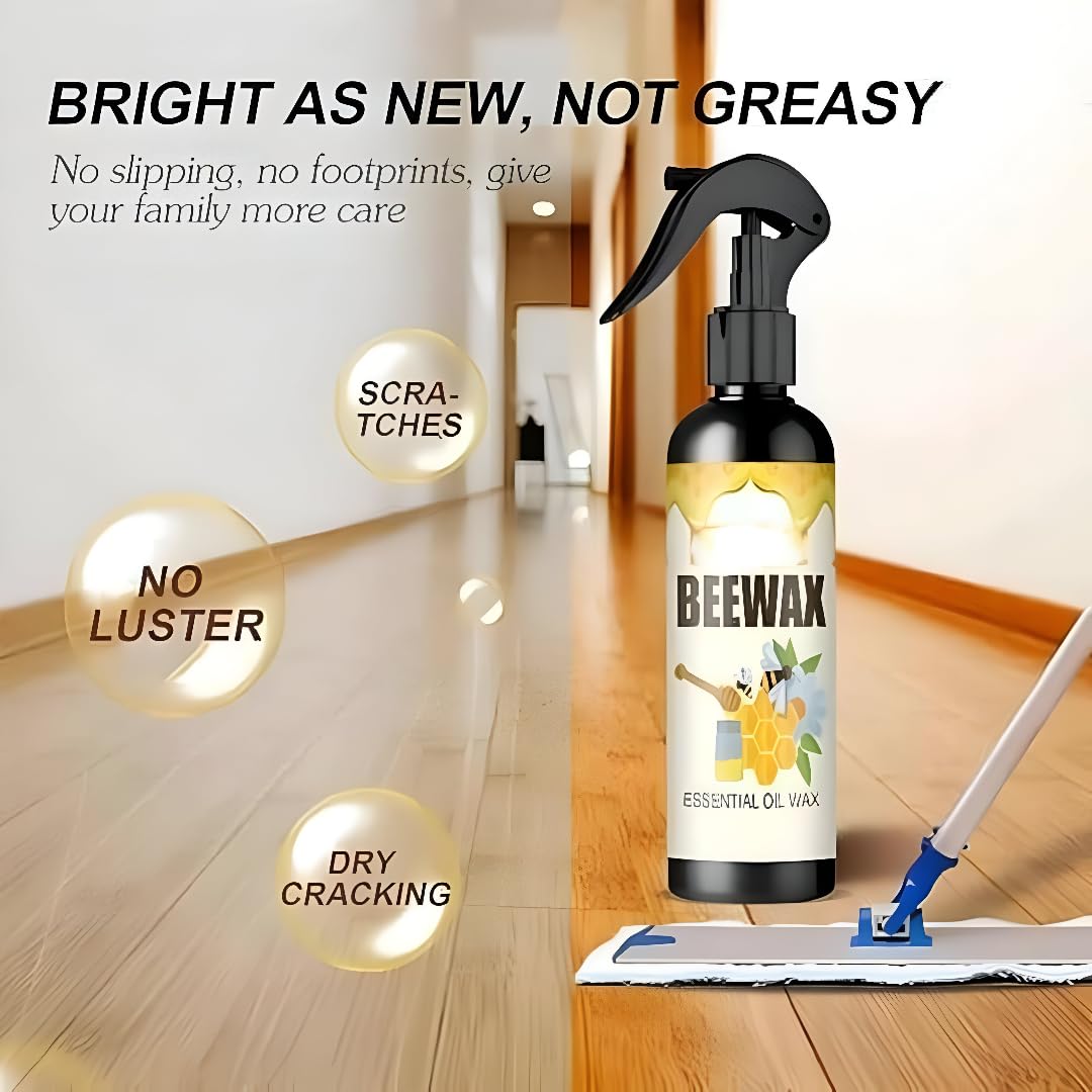 BeeWax Spray Brown Wooden Furniture Cleaner Floor Polishing Shiner-Special offer Buy 1 Get 1 Free. (Pack of 2)