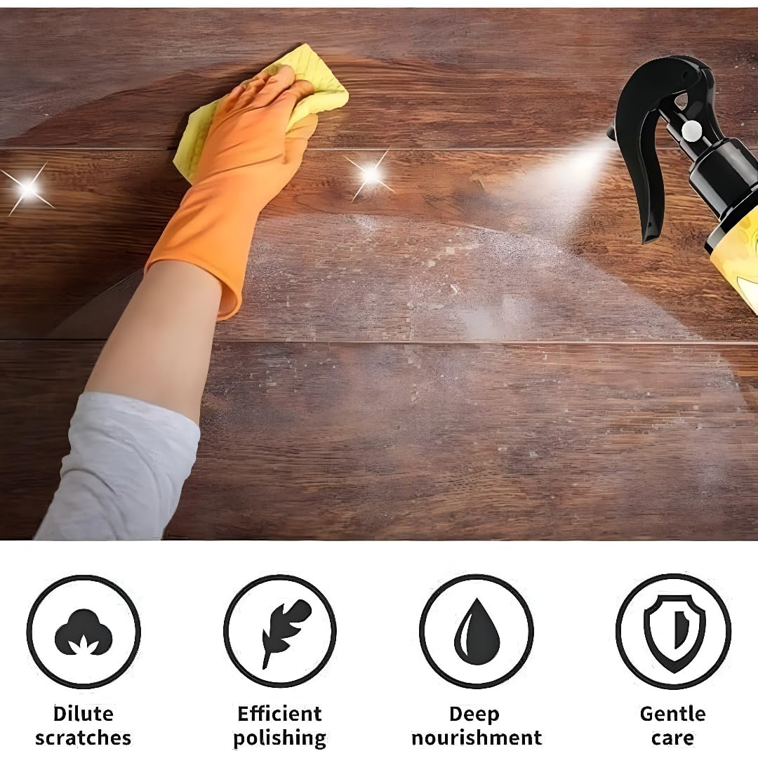 BeeWax Spray Brown Wooden Furniture Cleaner Floor Polishing Shiner-Special offer Buy 1 Get 1 Free. (Pack of 2)
