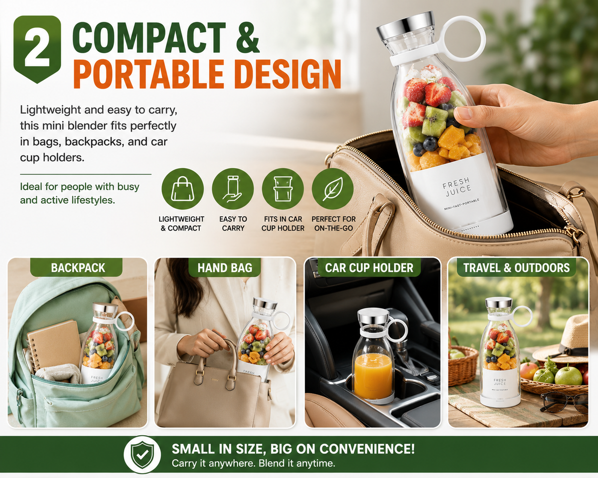 2. Compact & Portable Design