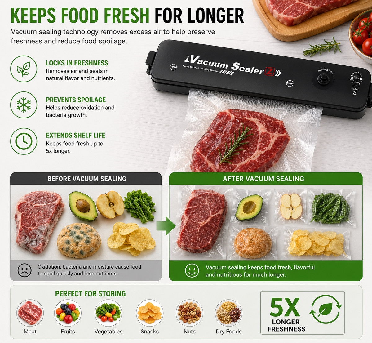 1. Keeps Food Fresh for Longer
